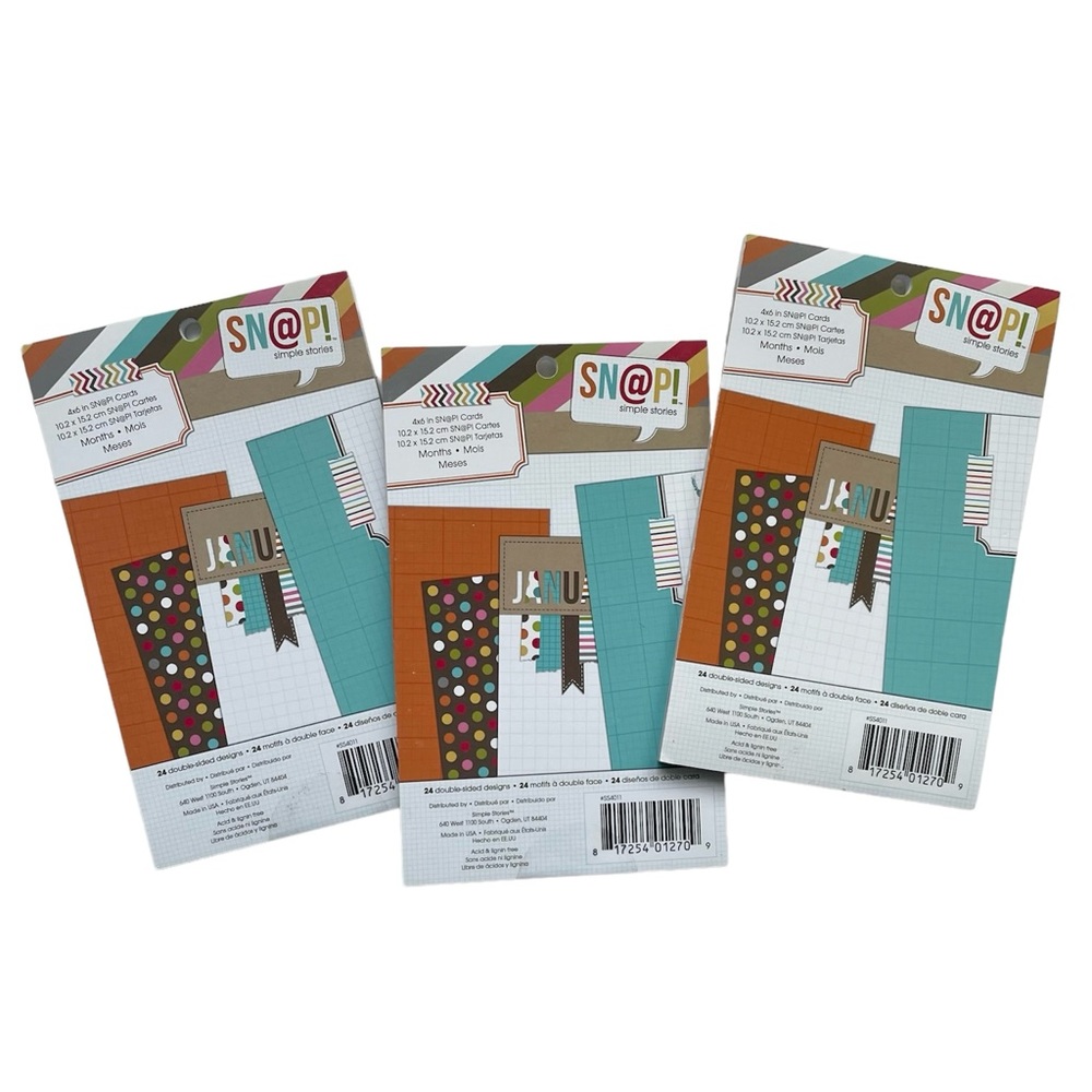 NEW - Set of 3 SNAP! Cards Calendar Planner